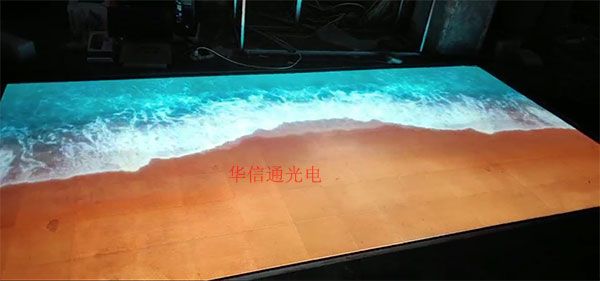 遼寧鐵嶺銀州P3.91室內(nèi)LED互動地磚屏